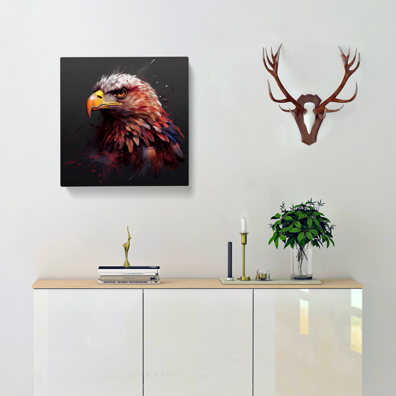 Eagle Conceptual Art - Wrapped Canvas, 35cm H x 35cm W x 3cm D