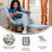 Oversized Folding Upholstered Saucer Chair With Ottoman-76709591