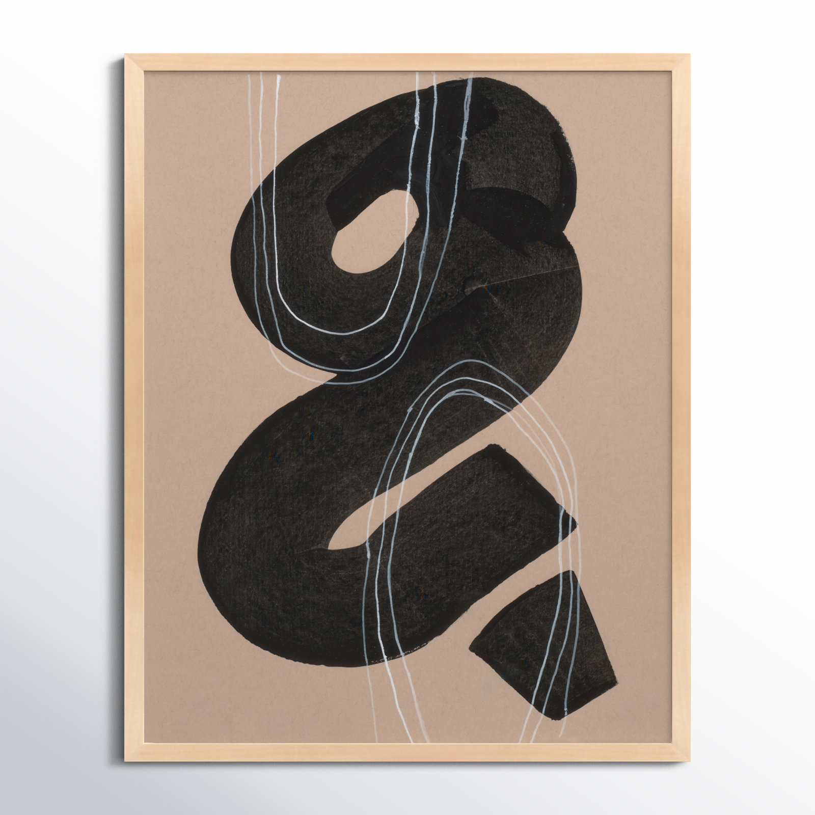 Free Form 5 by Andrea Stokes, Brown Framed, 25" H x 20" W x 1.25" D