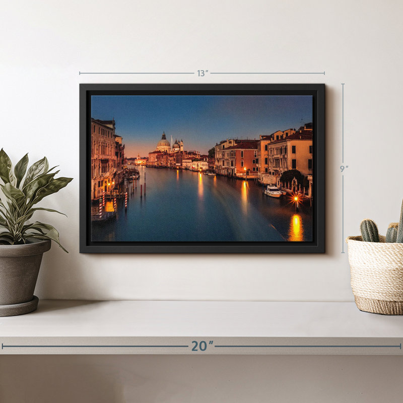 «Grand Canal At Dusk», reproduction sur toile, H 9 po x l 13 po
