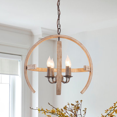 Lustre sphérique unique à 4 lumières Diderike Oaks