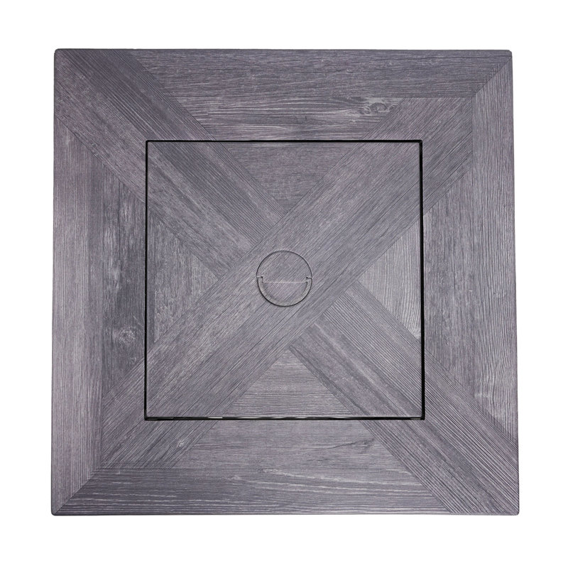 Lindsey 30 Inch Black Metal Square Gas Fire Pit Table