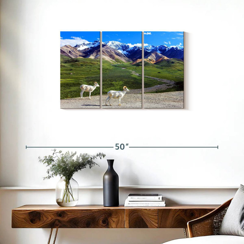 Rorry Dall Sheep In Denali, 20" H x 33" W