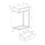 Table d'appoint, en forme de C, bout, côté, collation, tiroir de rangement, salon, chambre à coucher, métal stratifié, contemporain, moderne-1226170987-1226170986