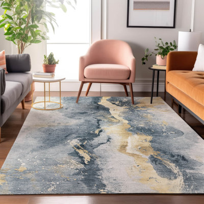 Premium Machine Washable Varroville AMF1712 Abstract Rug