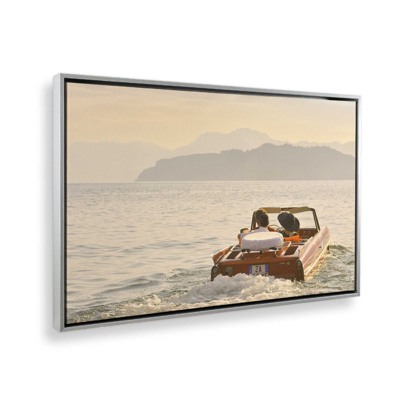 Dolce Drift Print on Canvas, 32" x 48", Polished Chrome Floater Frame