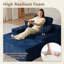 Chaise longue rembourrée surdimensionnée de 48,42 po de largeur avec accoudoirs, coussins et porte-gobelet - aucun assemblage requis-1858959318