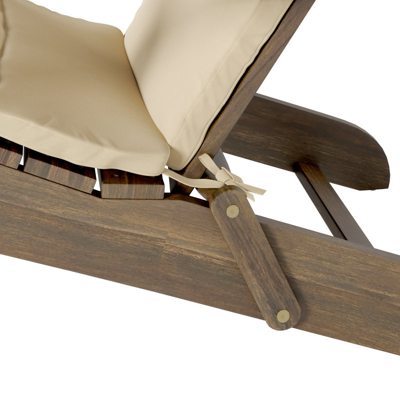 Matthias Foldable Outdoor Adirondack Set, Gray/Khaki