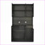 Armoires modernes l 39,4 po x P 15,4 po x H 70,9 po avec 6 portes, 1 tiroir et 1 tablette, panneau de fibres à densité moyenne noir |-269689366