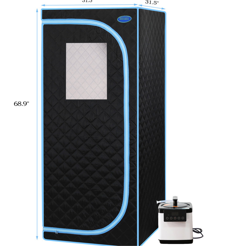 Portable Steam Therapy - 150F Maximum Temperature 14.25 Inch Carton Height Blue Tent With Mat Board Relax & Rejuvenate 2.6L Pot Black Binding
