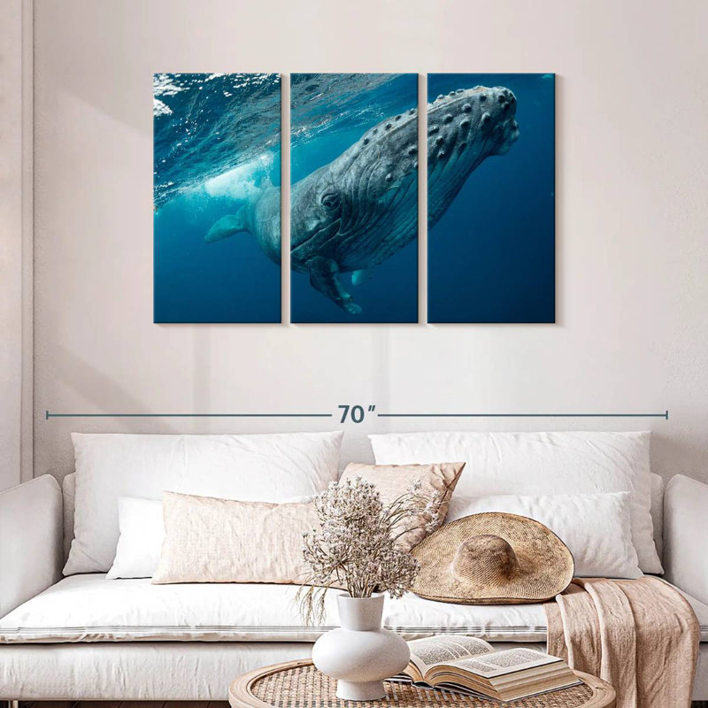Brampt Whale Near Surface, 28" H x 45" W
