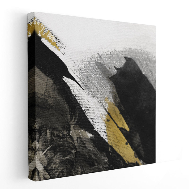 «Black Strokes», reproduction d'art sur toile, H 40 po x l 40 po