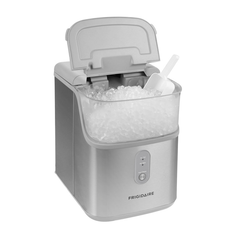 Frigidaire Nugget Ice Maker with 33 lbs. Capacity, Countertop Nugget Ice Machine with Transparent Window