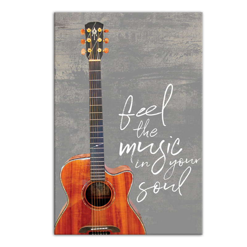«Feel the Music In Your Soul», art sur toile tendue, H 18 po x l 12 po x P 1,25 po