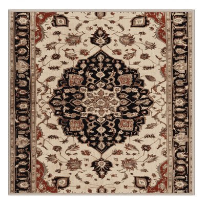 Tapis beige lavable à la machine