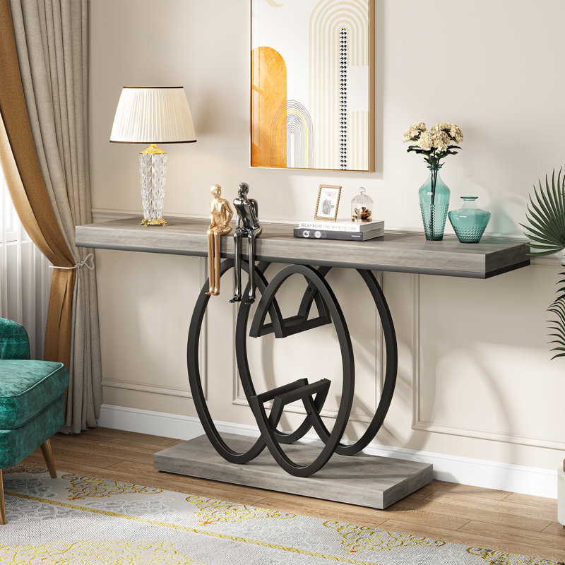 Westnedge 140cm Console Table, Black, Grey