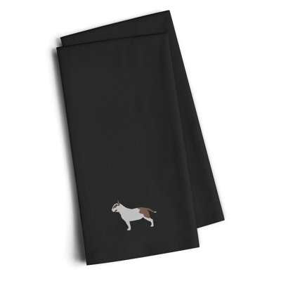 Serviette de cuisine à thé brodée bull terrier