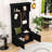 Multifunctional Hall Tree with Hooks, Shoe Bench, Storage Cabinet-969668099