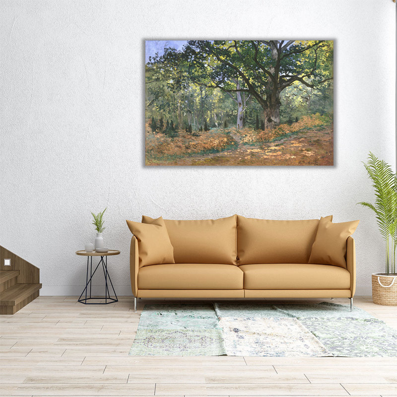 The Bodmer Oak, Fontainebleau Forest, 1865 - reproduction d'art sur toile, H 24 po x l 36 po