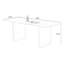 Plateau de table rectangulaire blanc en pierre frittée blanche avec table de salle à manger / cuisine en acier au carbone-1858185400