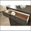 Commode de style transitionnel 1 pièce à queue d'aronde anglaise à 5 tiroirs avec roulement à billes et tiroir gris
