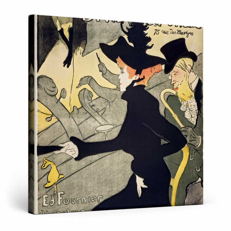 Divan japonais (1893) - affiche rétro, art mural, 16" H x 16" W