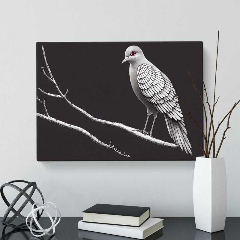 Alluring Dove Bird - Wrapped Canvas Print