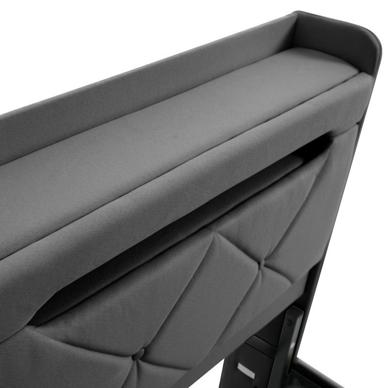 Cheveyo Upholstered Ottoman Bed With Hydraulic Storage, Double (4'6), Grey