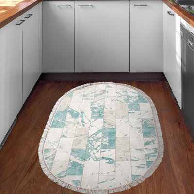 Tapis bleu / gris Elvena