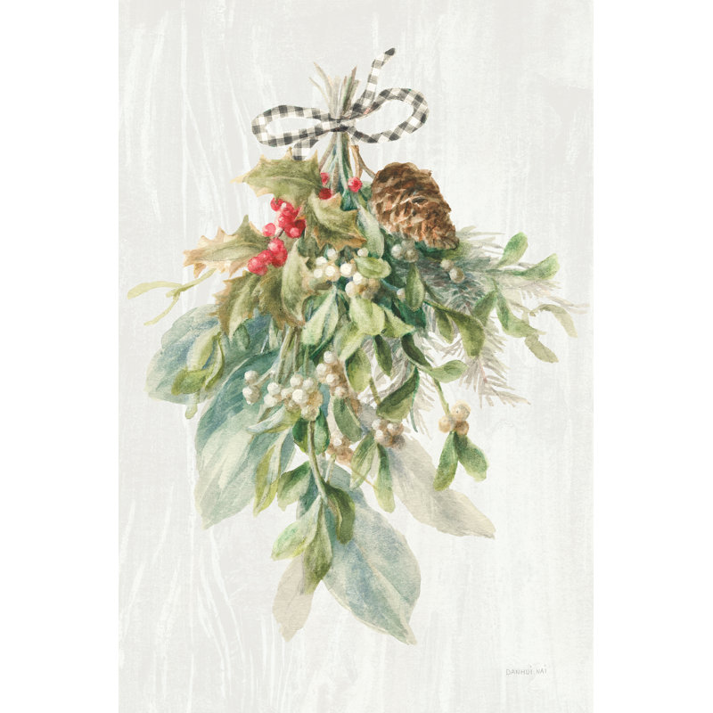 Floursack Holiday XII Plaid by Danhui Nai - Wrapped Canvas Painting, 122cm H x 81cm W x 3.8cm D