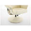 Fauteuil inclinable manuel avec repose-pieds et pivotant à 360 °, beige