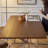 Modern Nut-Brown Rectangular Solid Wood Dining Table