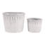 Pots de fleurs rustiques en terre cuite texturée pour l'intérieur ou l'extérieur, parfaits pour le jardin, la terrasse ou le salon. Lot de 2 pots de 25 cm et 18 cm.