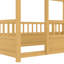 Lit simple naturel avec structure haute en bois et clôture, structure en pin, structure stable, amusante pour-1536946228