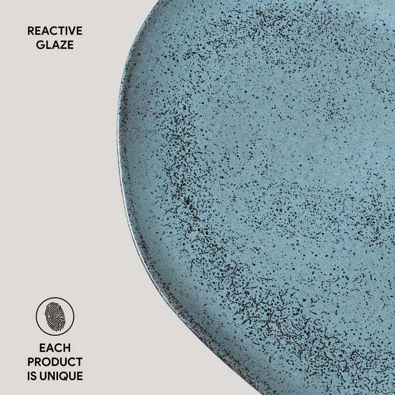 Oval Dinner Plate Stoneware 12.2" Night Sky
