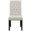 Chaises d'appoint rustiques 2 - couleur principale grise, rembourrage en mousse, pieds fuselés carrés pour le décor de la salle à manger de 2 velours sable, siège, pieds, bureau-525701479