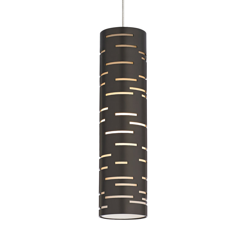Chouinard 1-Light Cylinder Pendant, Satin Nickel, 90 CRI 3000K LED