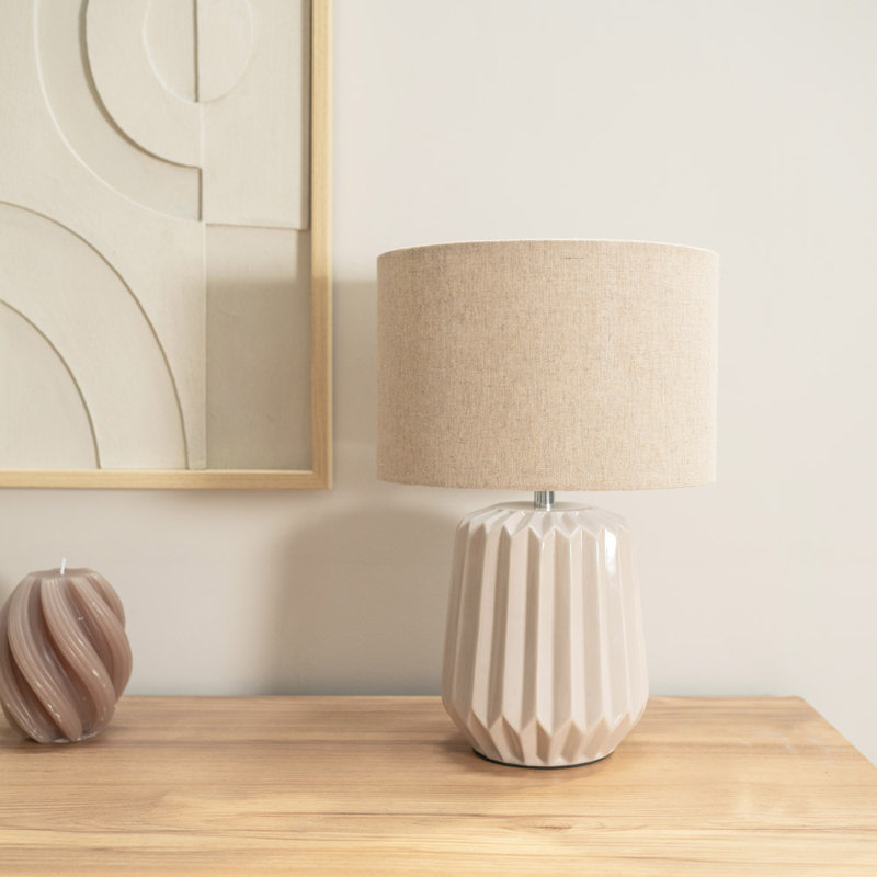 Daigen Ceramic Table Lamp, Yes, Cream