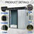8x6 Metal Outdoor Storage Shed With Window And Transparent Plate White