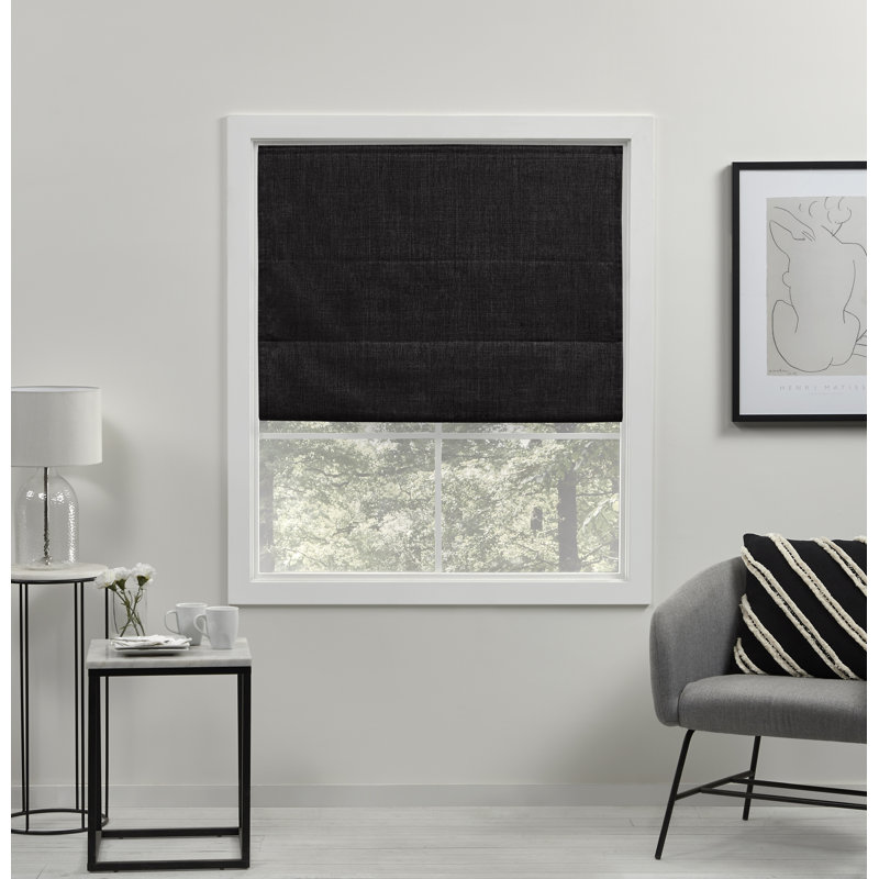 Store romain occultant 100% Exclusive Home Acadia, Noir, l 31 po x L 64 po
