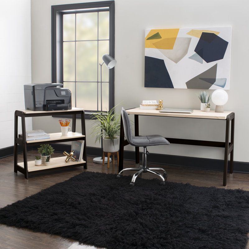 Goodspeed Solid Wood Writing Desk, Black