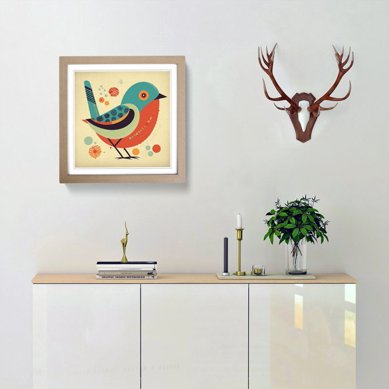 Single Picture Frame Print on Wood, Oak