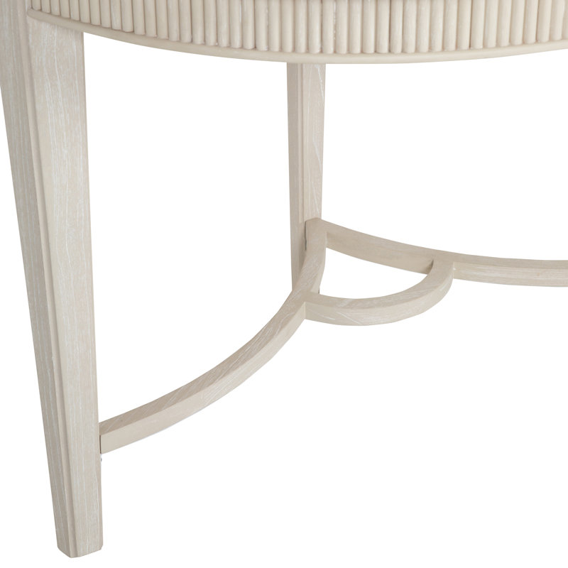 Whitlock Extendable Solid Wood Dining Table, Cerused White