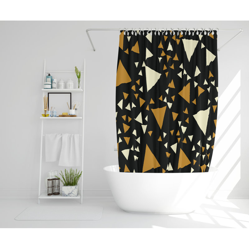 Whiteley Polyester Shower Curtain, 168cm H x 168cm W