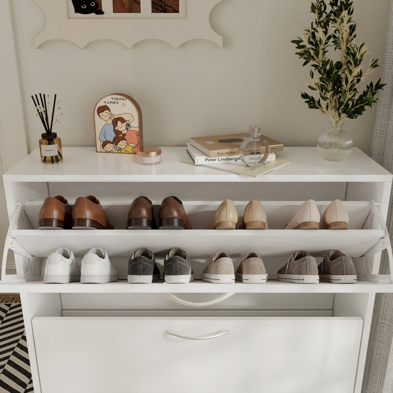 15 paires de rangement pour chaussures empilables, Blanc