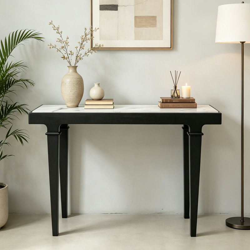 Console Mid-Century, H 31,5 po x l 55,1 po x P 13,8 po