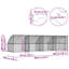 Chenil pour chien vidaXL 4 pièces argenté 26,25 x 6,56 x 6,56 pi