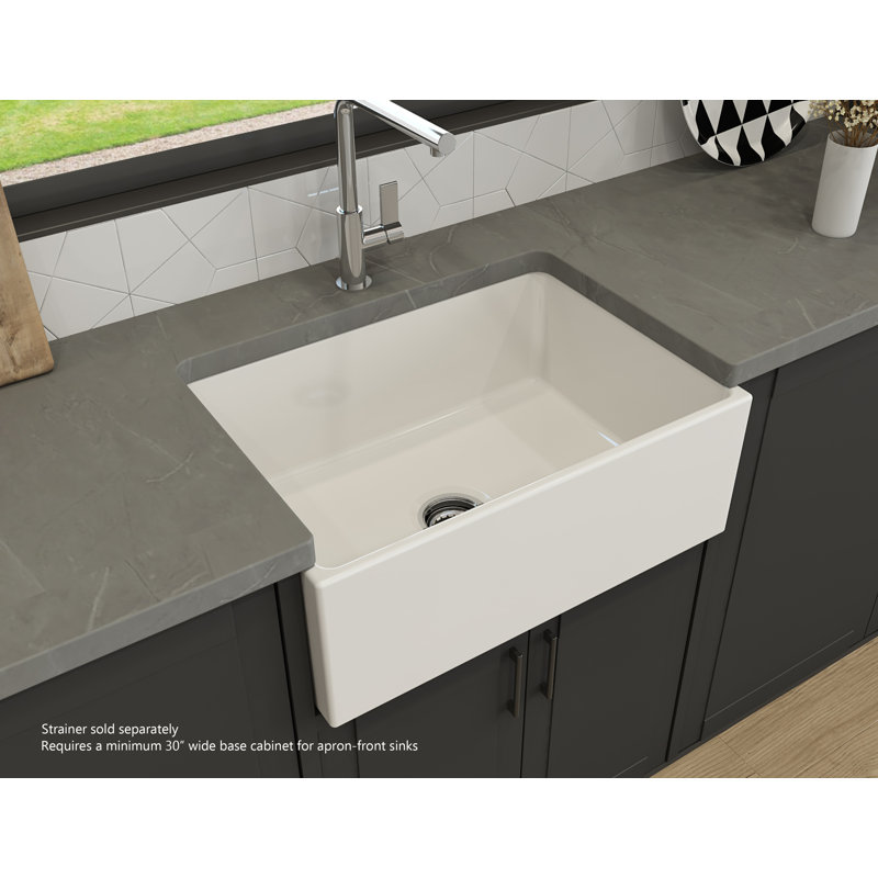 27'' L Single Bowl Fireclay Kitchen Sink