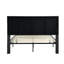 Structure de lit double rembourrée grise avec tête de lit, base de matelas, lattes en bois massif, sans sommier, assemblage facile, structure de tête de lit avec capacité de poids de 500 lb, gris fondation, ressort