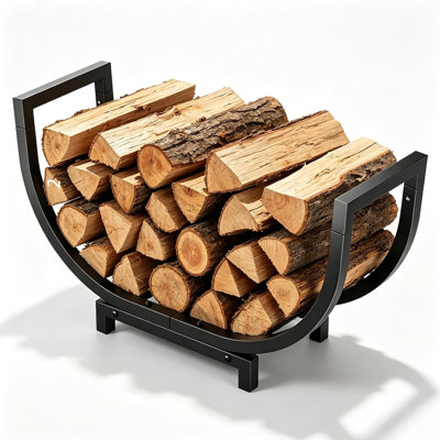 63.5cm W Iron Log Rack